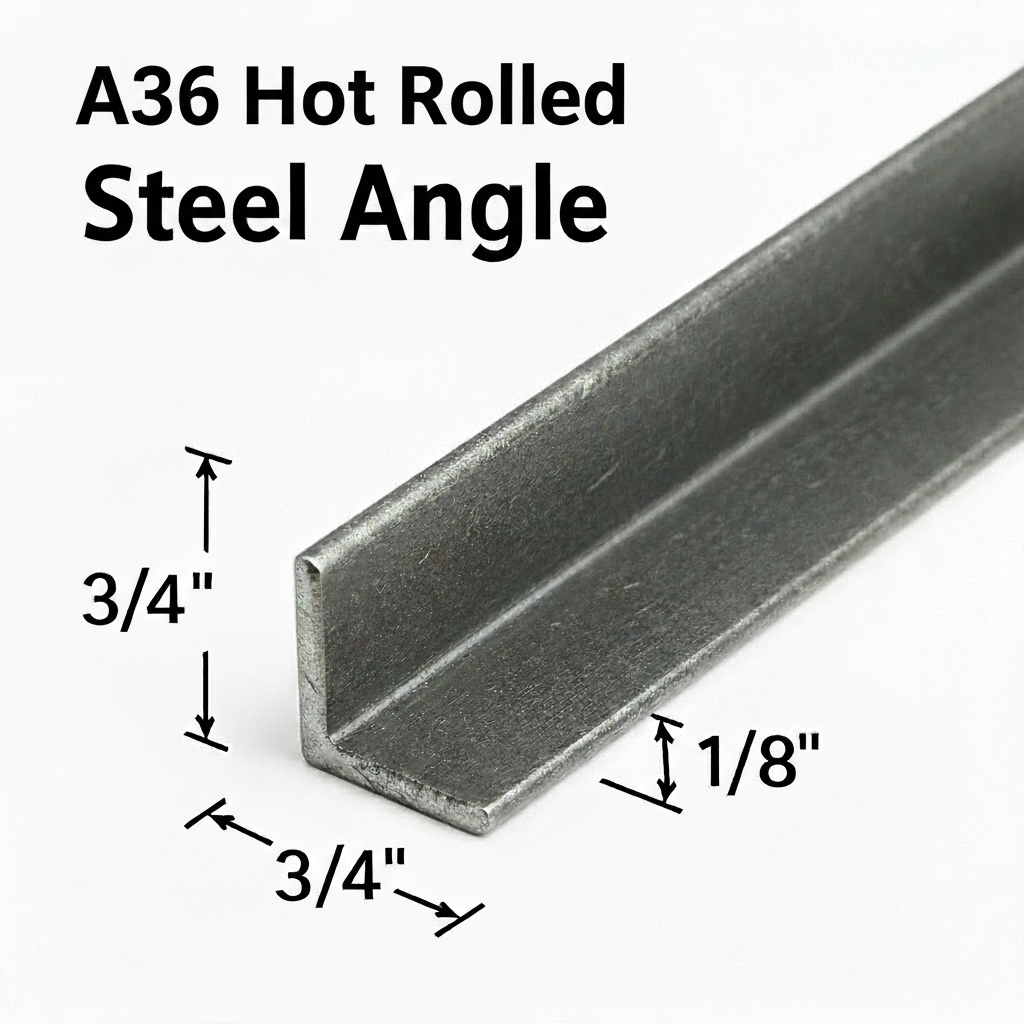A36 hot rolled steel angle 3/4 x 3/4 x 1/8