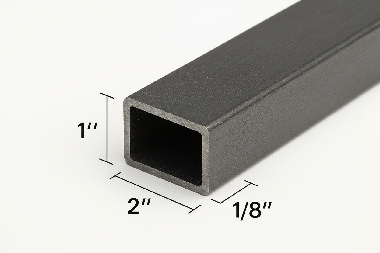 A 500 tube steel 1” x 2” x 11 gauge