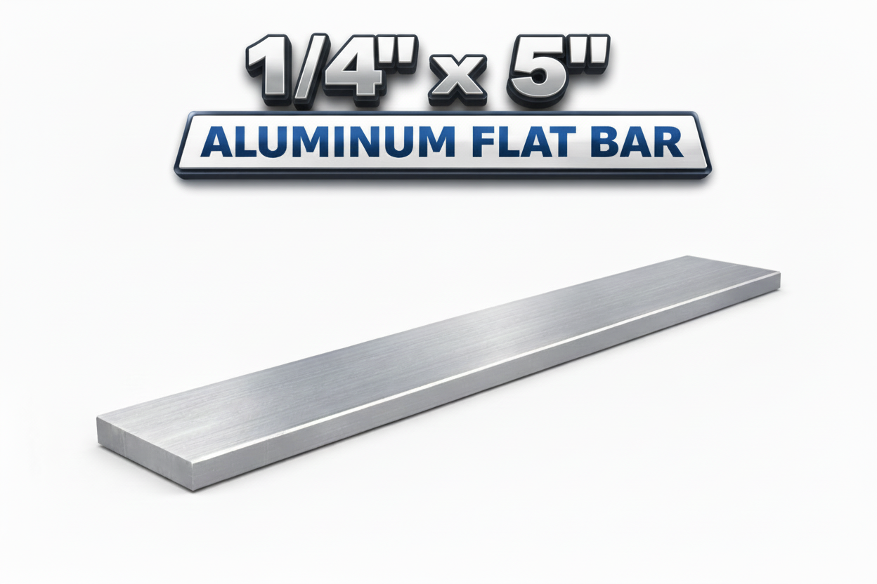 Aluminum flat bar that is 5“ x 1/4“