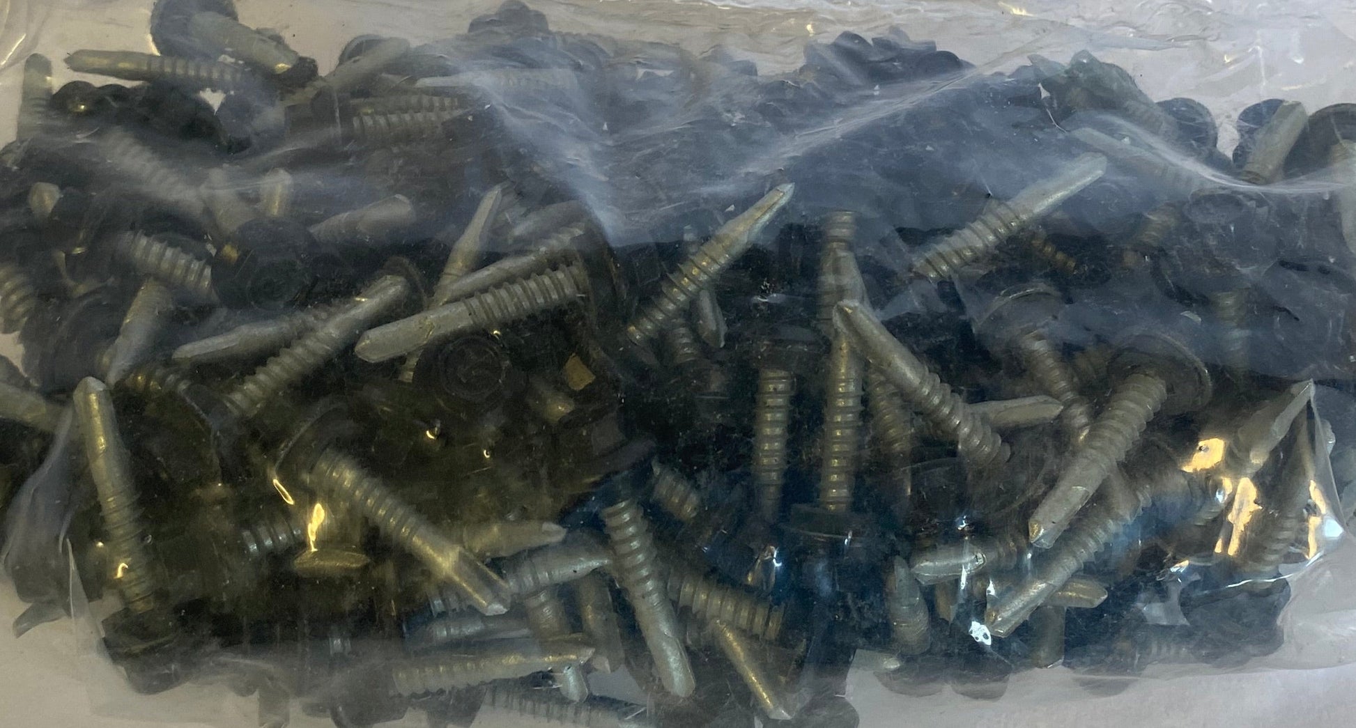 Black metal building screws