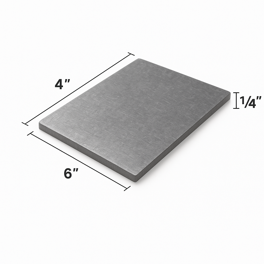 4” x 6” Steel Shim Plate A36 Hot Rolled Carbon Steel Metal Plates Welding Test Practice Coupons Base Plate - 16ga - 1/8” - 3/16” -  1/4” - 5/16” - 3/8” - 1/2” - 5/8” - 3/4” - 1” - 1 1/2” - Select Thickness