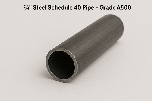 3/4" Schedule 40 Bare Carbon Steel Pipe – Grade A500 Round Tube - Welding Practice - 0.75” Hollow Round Bar - Handrail for Fabricators