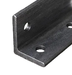 A collage showing a 3x2 x 3/16 inch steel angle iron,