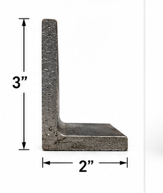 3” x 2” x 3/8” Steel Angle Iron A36 Hot Rolled Carbon Steel Angle Bracket Lintel 0.375” Metal Trim Brace
