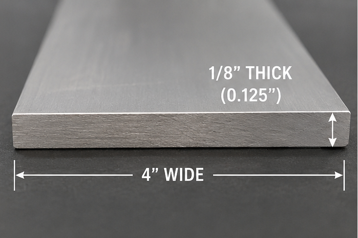 aluminum flatbar 1/8 x 4