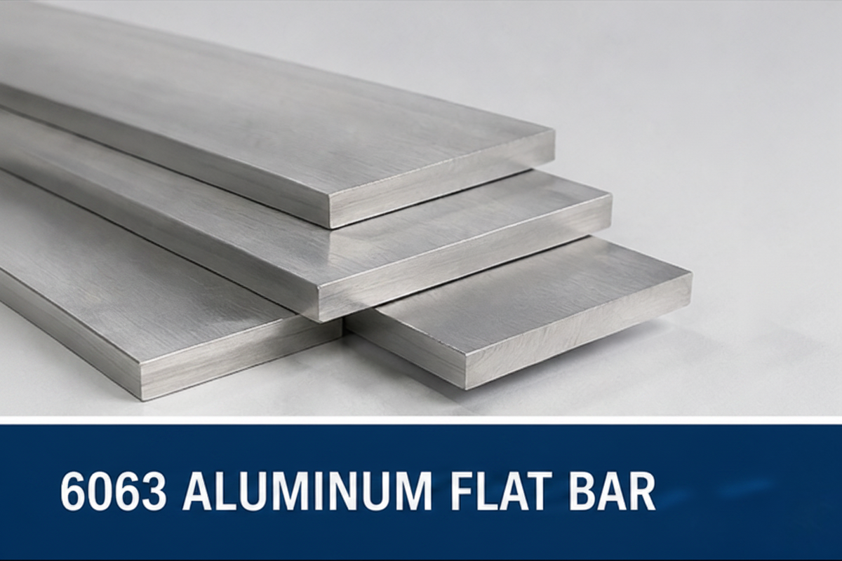 A composite product listing image showing brushed aluminum flat bars from multiple angles, with dimensions labeled as 1/8" thick and 4" wide. The image includes close-up views of the metal surface, stacked bars, and a mounting example, with text noting 6061 aluminum and properties such as corrosion resistance and lightweight durability.