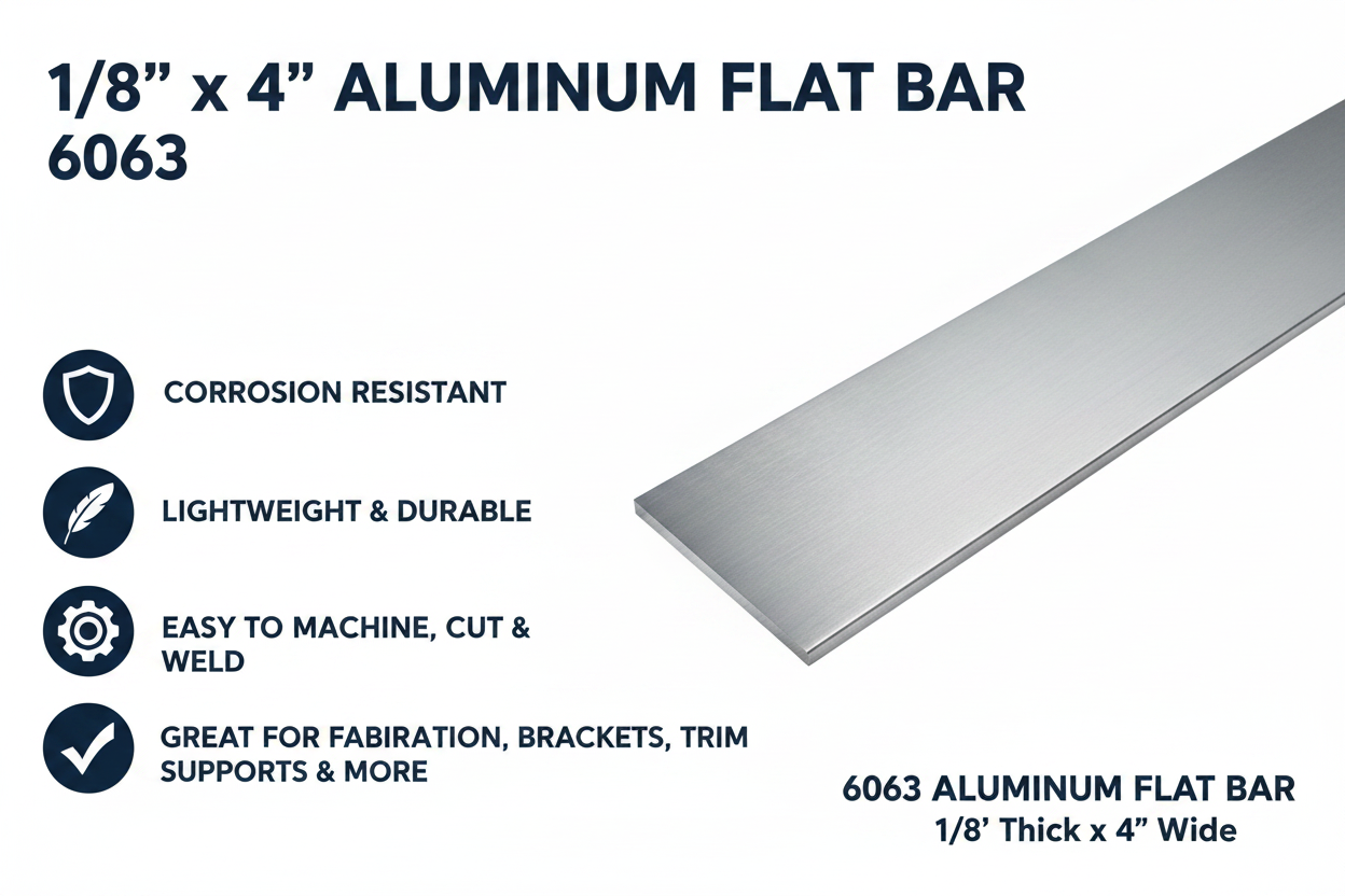 1/8” x 4” Aluminum Flat Bar 6063