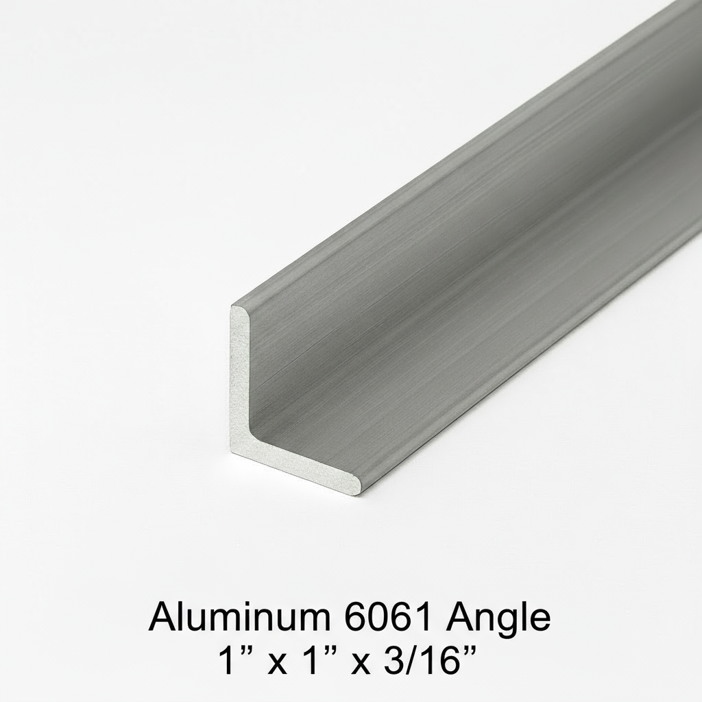 1” x 1” x 3/16" Aluminum Angle - 6061-T6 Aluminum Bracket Trim - 0.1875” Aluminum Metal Brace Angle - L-Channel