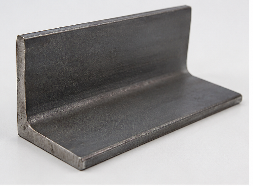 Composite product image showing a dark metal L-bracket corner piece from multiple angles, including a dimension diagram indicating 3 1/2 inches by 3 inches with a 1/4 inch thickness, plus a small installed view on a brick wall.