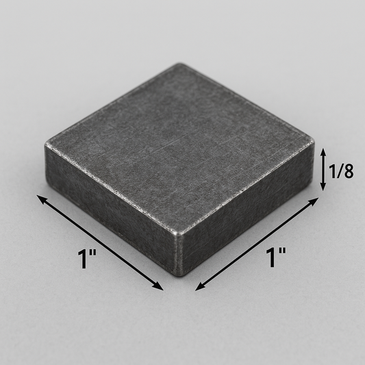 1“ x 1“ square steel plate welding coupon craft supply