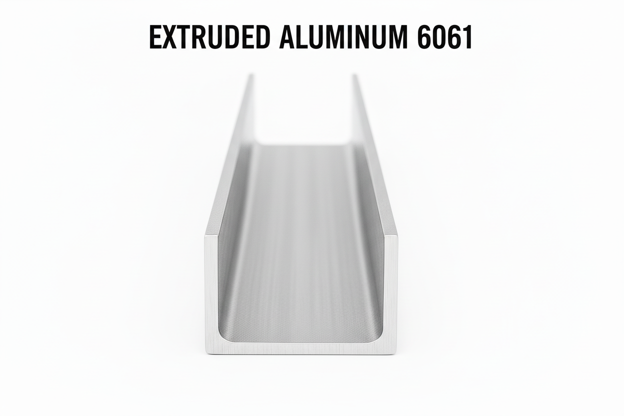 Extruded aluminum channel 6061 grade
