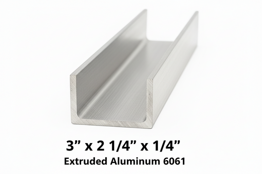 Extruded aluminum channel grade 6061