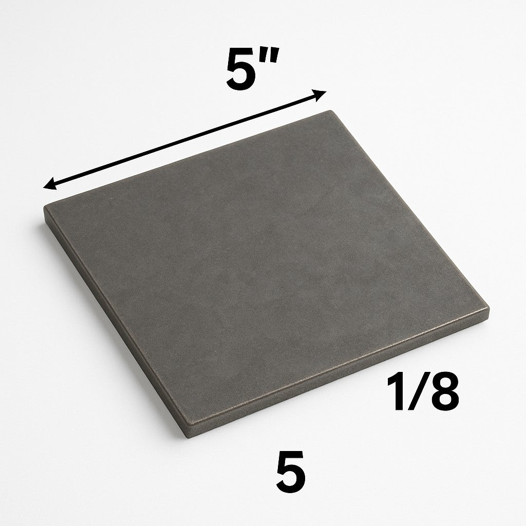 5“ x 5“ x 1/8” steel square welding coupon shim plate