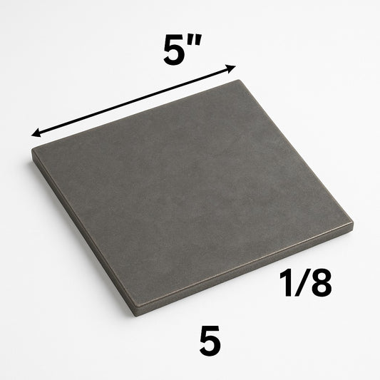 5“ x 5“ x 1/8” steel square welding coupon shim plate