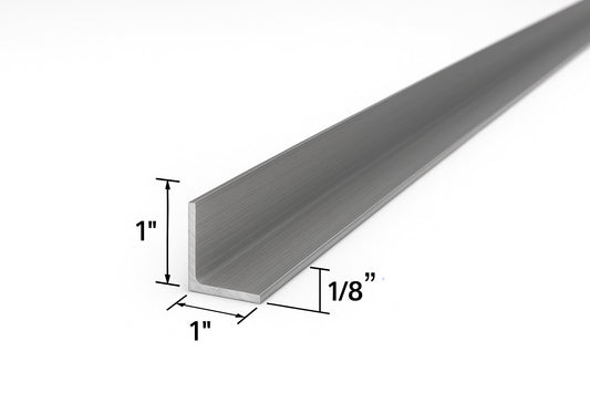 1” x 1” x 1/8” Aluminum Angle - 6061-T6 - 11ga Aluminum Bracket Trim - 0.125 Aluminum Brace Angle - L-Channel