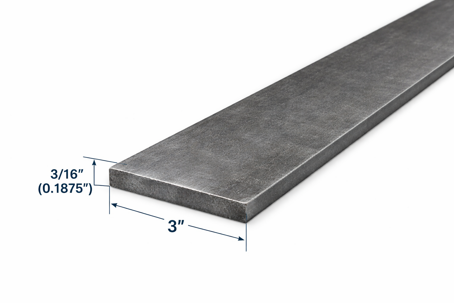 3/16” x 3” Steel Flat Bar A36 Hot Rolled Carbon Steel Plate 0.1875” x 3” Metal Strip for Welding & Fabrication