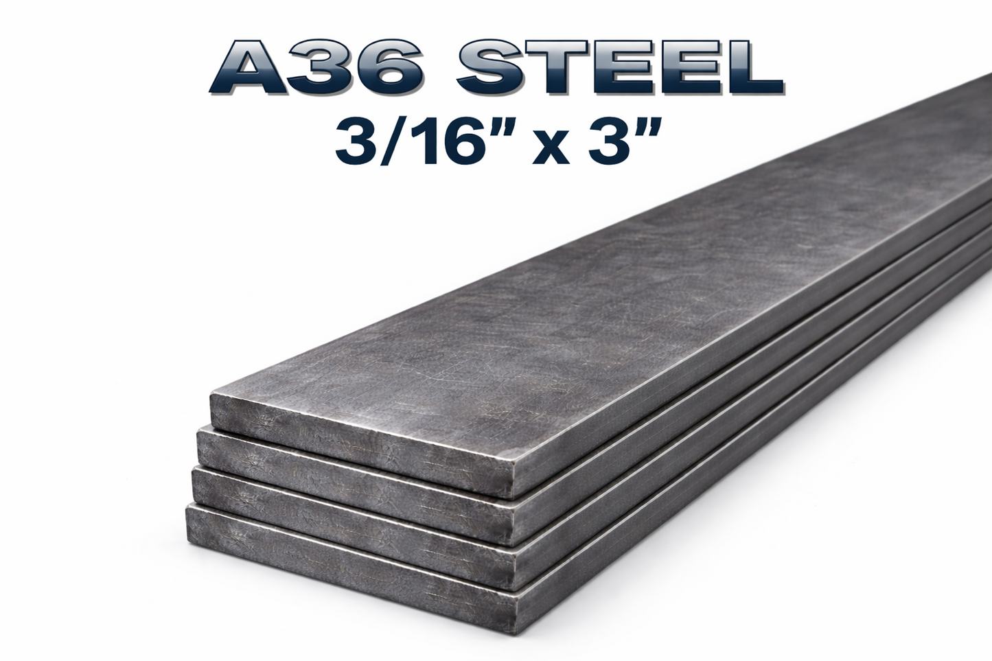 3/16” x 3” Steel Flat Bar A36 Hot Rolled Carbon Steel Plate 0.1875” x 3” Metal Strip for Welding & Fabrication