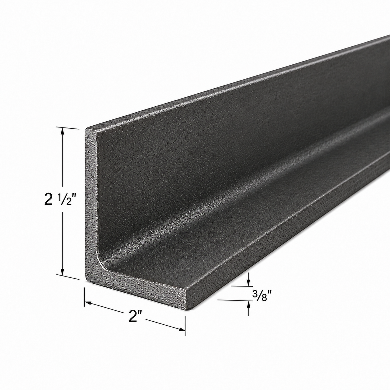 2 1/2” x 2” x 3/8” Steel Angle Iron A36 Hot Rolled Carbon Steel Angle Trim Bracket 2.5” x 2” x 0.375” Metal Lintel Brace