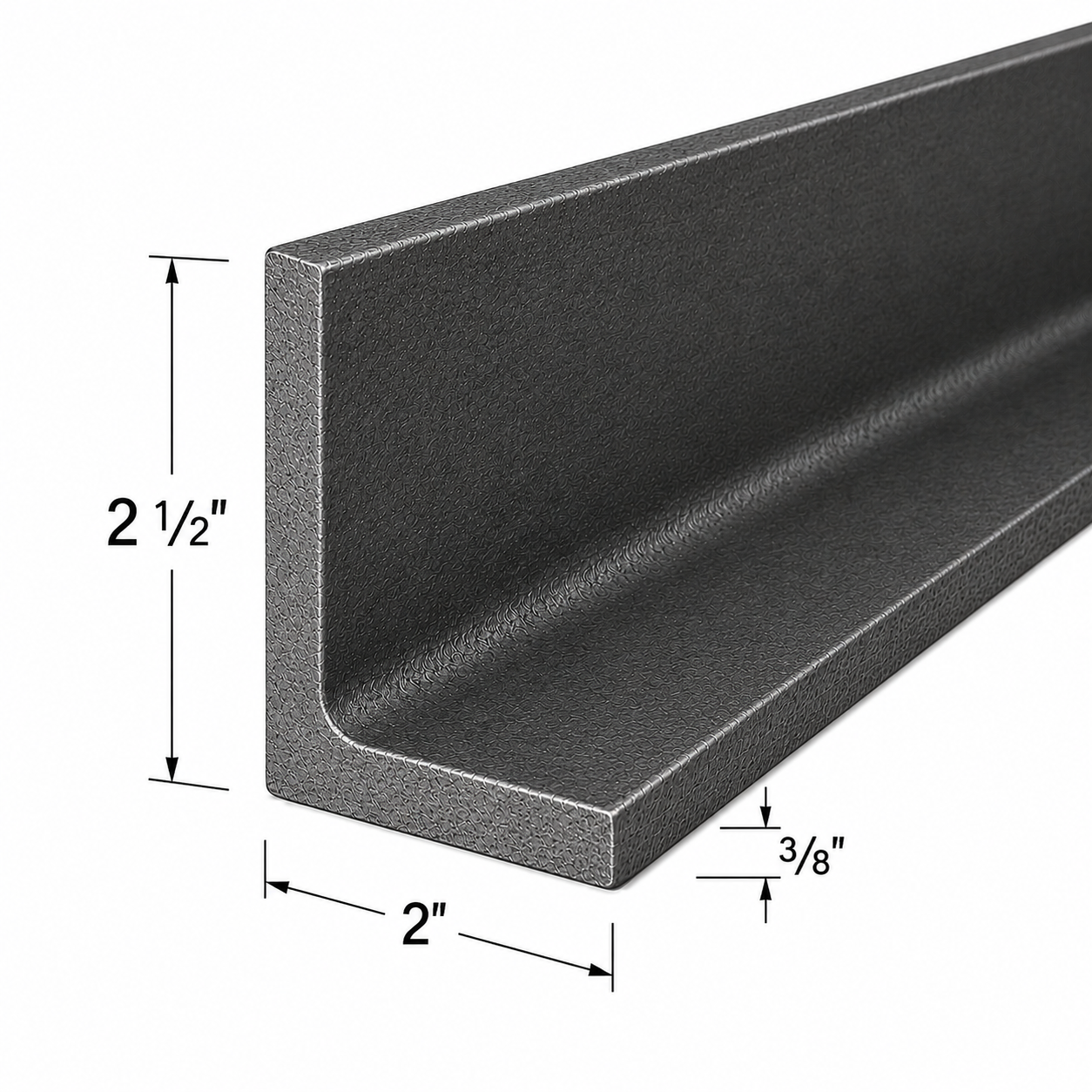 2 1/2” x 2” x 3/8” Steel Angle Iron A36 Hot Rolled Carbon Steel Angle Trim Bracket 2.5” x 2” x 0.375” Metal Lintel Brace