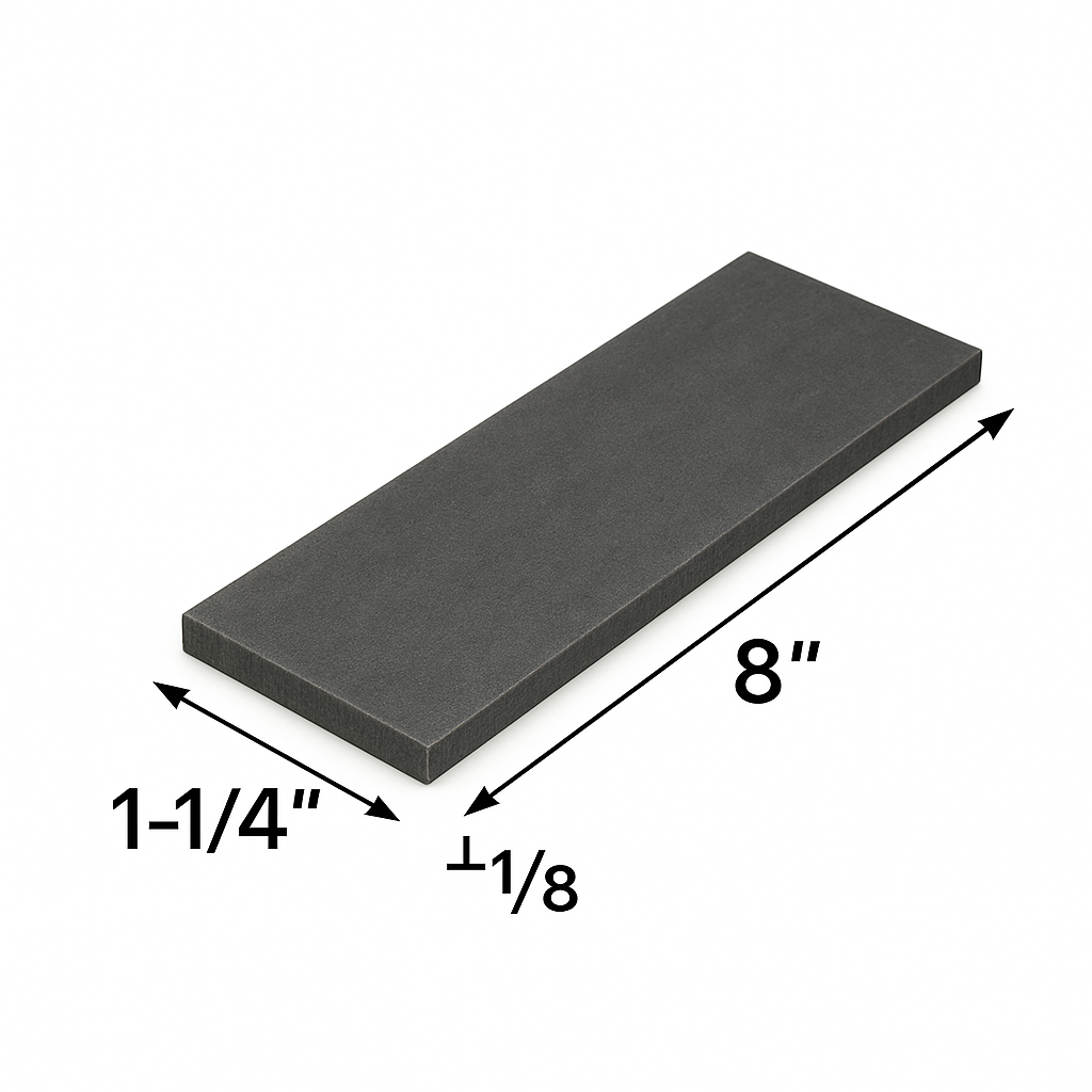 1 1/4” x 8” x 1/8” Flat Steel Shim Plate- Grade A36 Hot Rolled - 11ga Plate Strip for Fabrication - 0.125” Welding Practice Coupon - Bulk Discount Value Packs