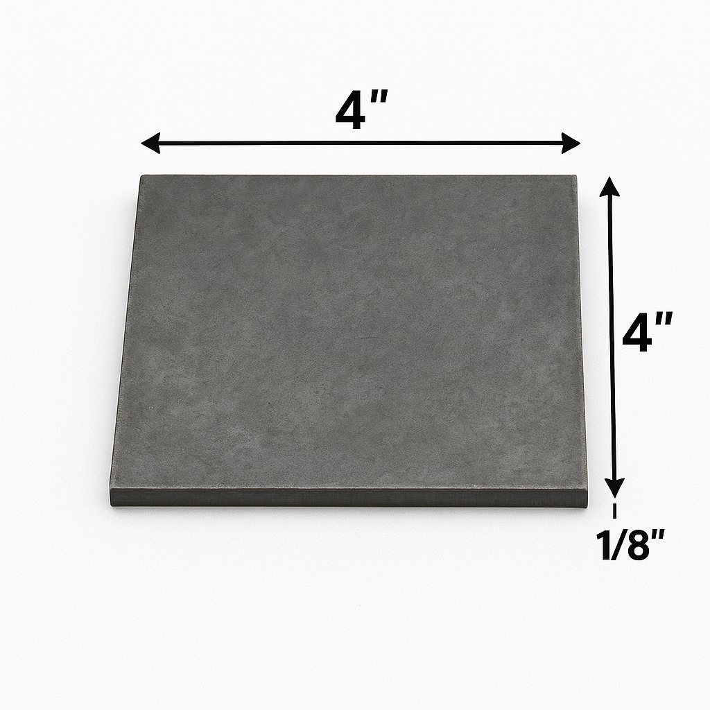 4" x 4" x 1/8" Carbon Steel Shim Base Plate - Welding Test Training Practice Coupons