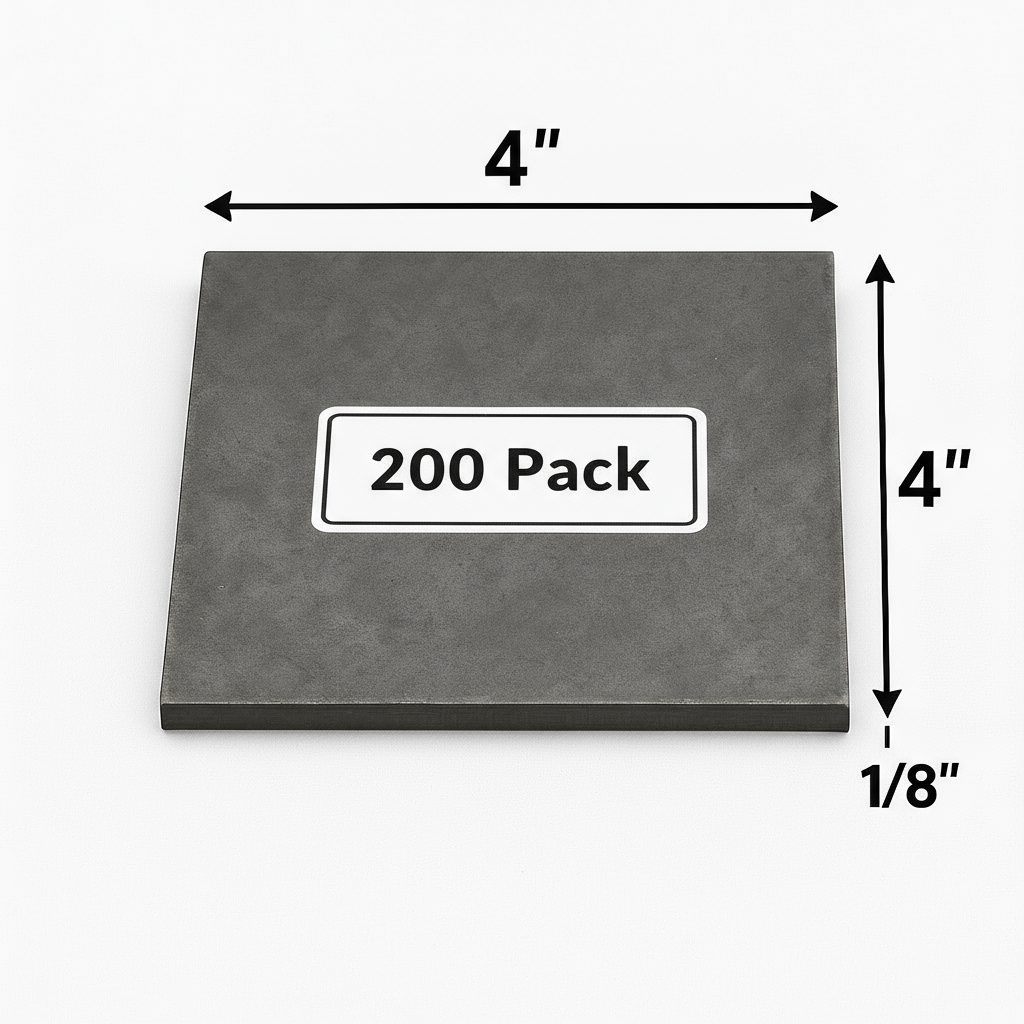 4" x 4" x 1/8" Carbon Steel Metal Shim Base Plate - 11ga Welding Test Practice Coupons - A36 Hot Rolled 0.125” Steel Plate - Welding Kit - Bulk Value Packs