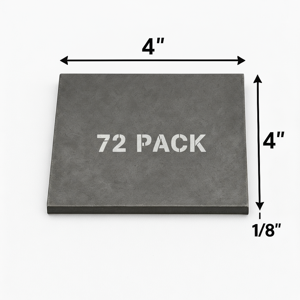 4" x 4" x 1/8" Carbon Steel Metal Shim Base Plate - 11ga Welding Test Practice Coupons - A36 Hot Rolled 0.125” Steel Plate - Welding Kit - Bulk Value Packs