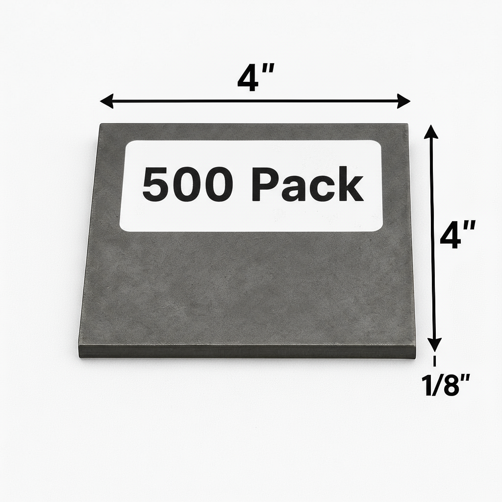 4" x 4" x 1/8" Carbon Steel Metal - 11ga Welding Test Training Practice Coupons - A36 Hot Rolled 0.125” Steel Plate - Welding Kit - Bulk Discounts Value Packs
