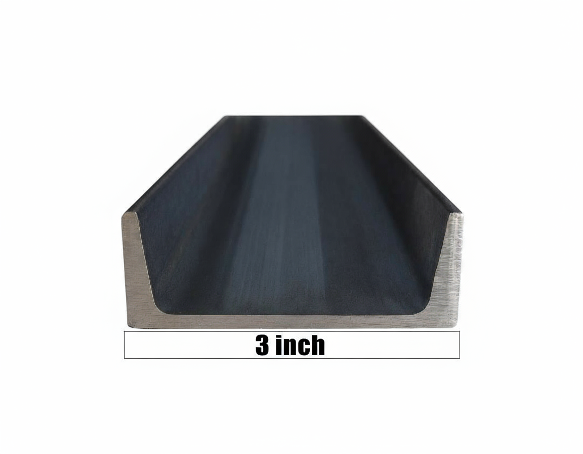 3” × 4.1 Steel Channel A36 Hot Rolled Carbon Steel C-Bar Structural Metal C-Channel 3" Depth 4.1 lb per ft