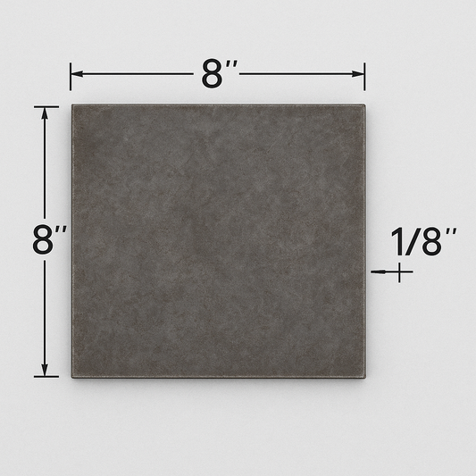 8" x 8" x 1/8" Steel Shim Plate - A36 Hot Rolled Carbon Steel - 11ga Post Base Plate - Welding Test Practice Coupon - 0.125” Steel Sheet