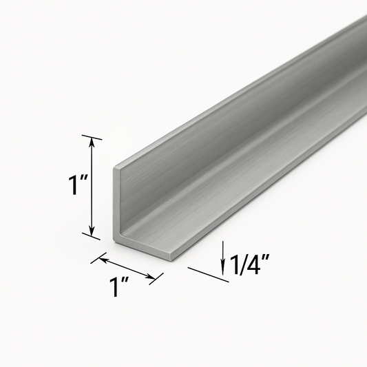 1" x 1" x 1/4" Steel Angle Iron - A36 Hot Rolled 11ga Steel Brackets