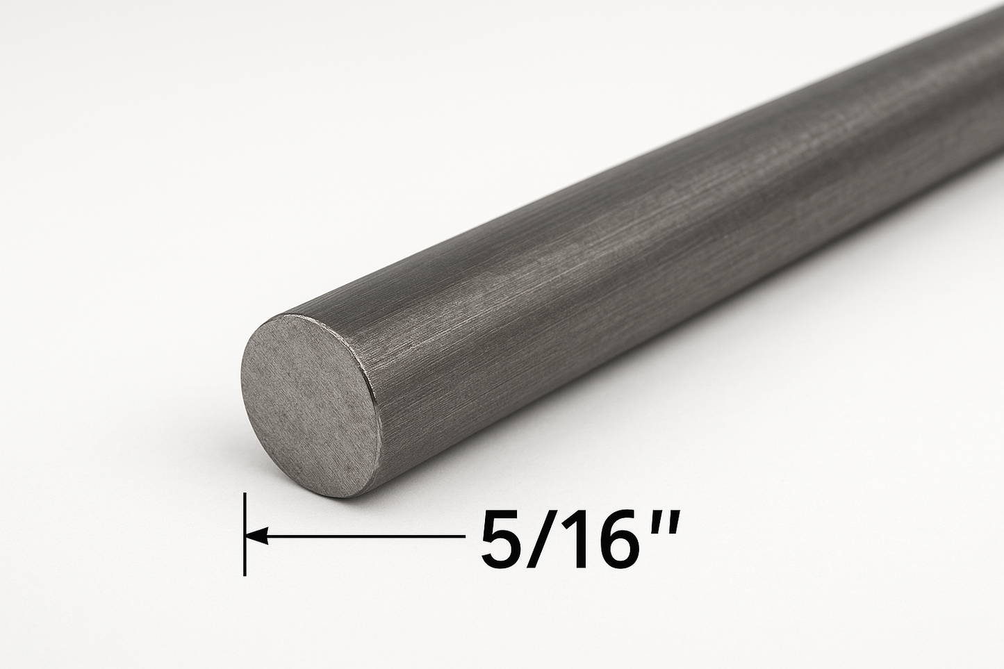 5/16” Solid Carbon Steel Round Bar - A36 Hot Rolled Steel Round Rod - 0.3125” Steel Shaft - Dowel Rod - Metal Stake - Solid Steel Round Rod