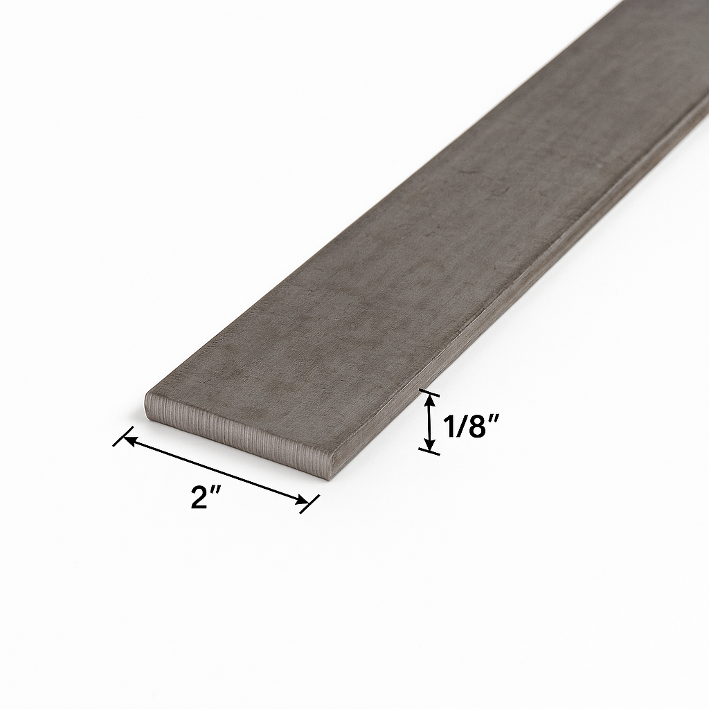 2” x 1/8” Steel Flat Bar - A36 Hot Rolled Plate Strip 11ga - By The Inch - Welding Practice Coupons