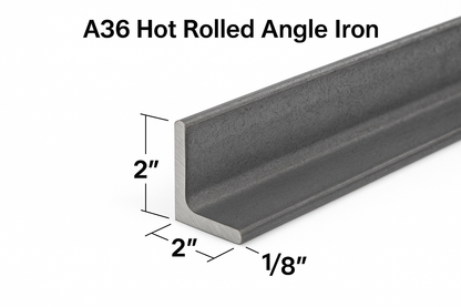 2 x 2 x 1/8" - Steel Angle - Grade A36 Hot Rolled Angle Iron Bracket - 11ga Lintel