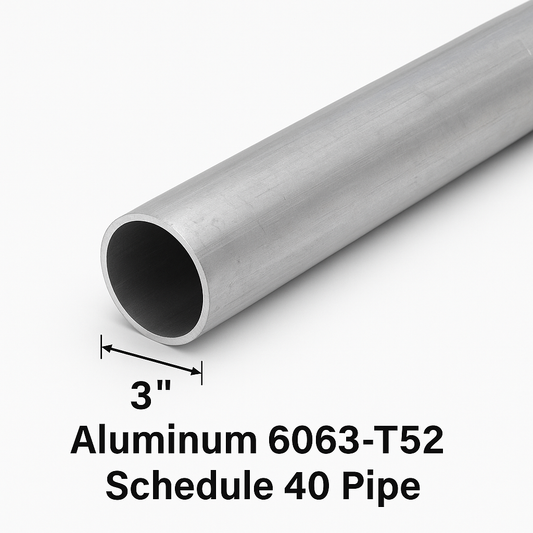 Three inch aluminum schedule 40 pipe