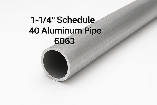 Inch and a quarter aluminum schedule 40 pipe grade 6063