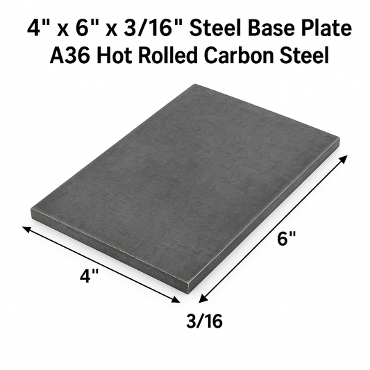 4” x 6” x 3/16” Steel Welding Practice Coupon - Base Plate - A36 Hot Rolled Carbon Steel - 0.1875” Welding Test Coupons Kit - Flat Bar - Strip Plate for Welding Training - Bulk Discount Value Packs