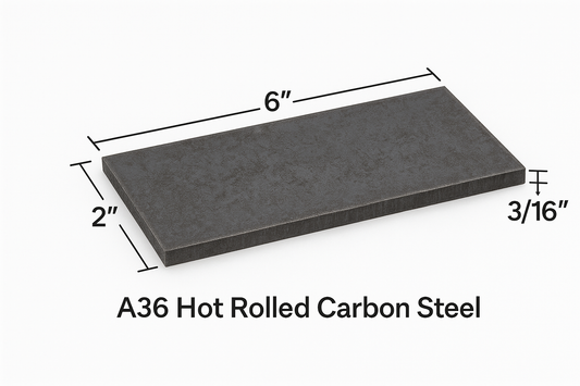 2” x 6” x 3/16” Steel Welding Practice Coupon - Base Plate - A36 Hot Rolled Carbon Steel - 0.1875” Welding Test Coupons Kit - Flat Bar - Strip Plate - Bulk Discount Value Packs