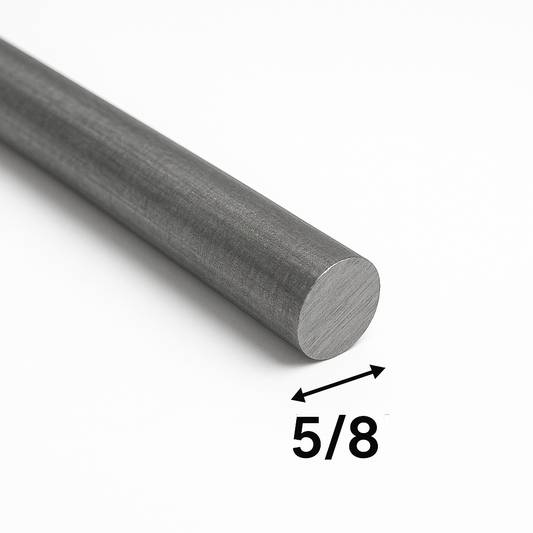 5/8” solid round steel rod. 