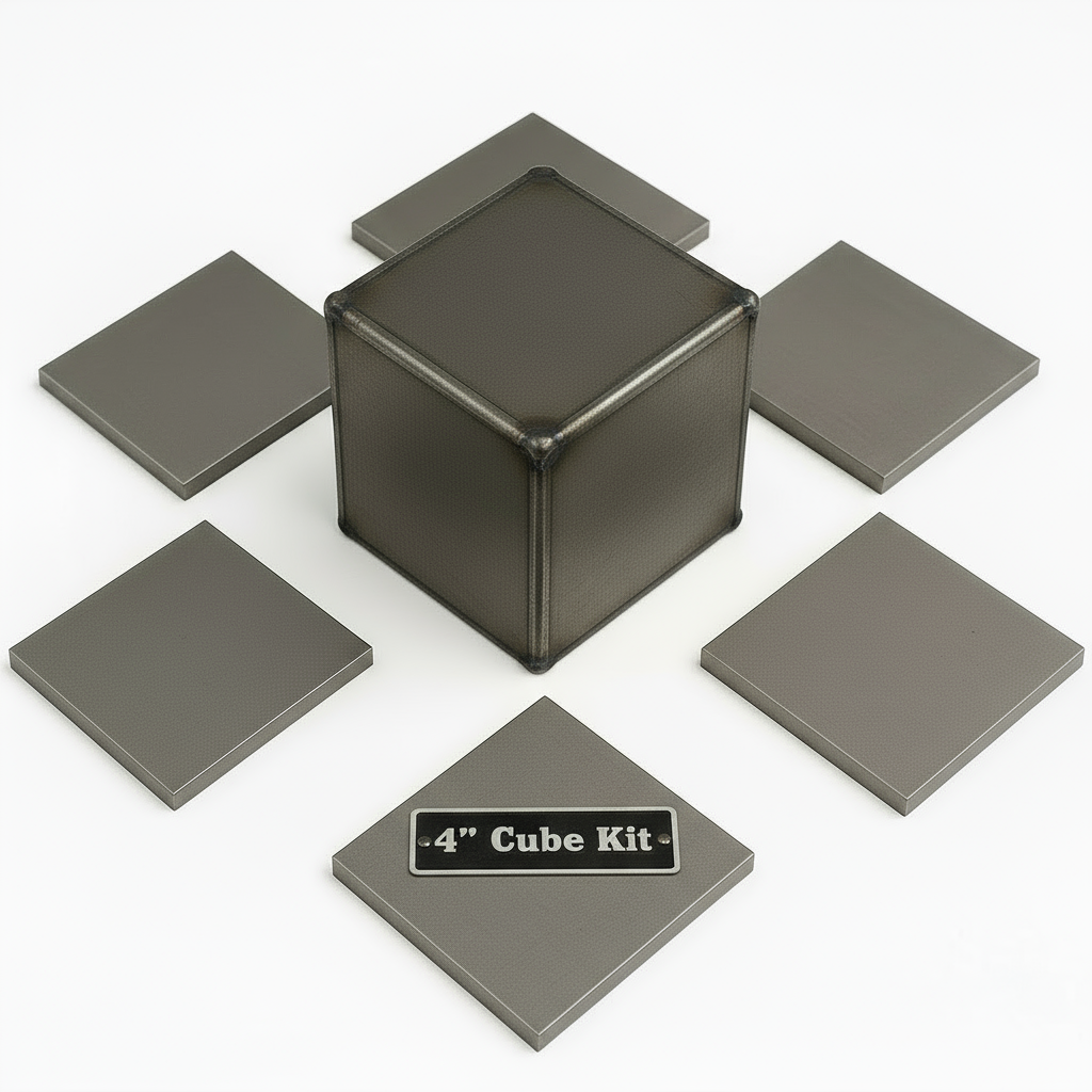 Steel Cube Metal Welding Kit - Available Sizes: 1” - 2” - 3” - 4” - 5” - 6”- Includes 6 Pieces 1/8” Thick of Hot Rolled A36 Carbon Steel - Welding Practice Cube kit -