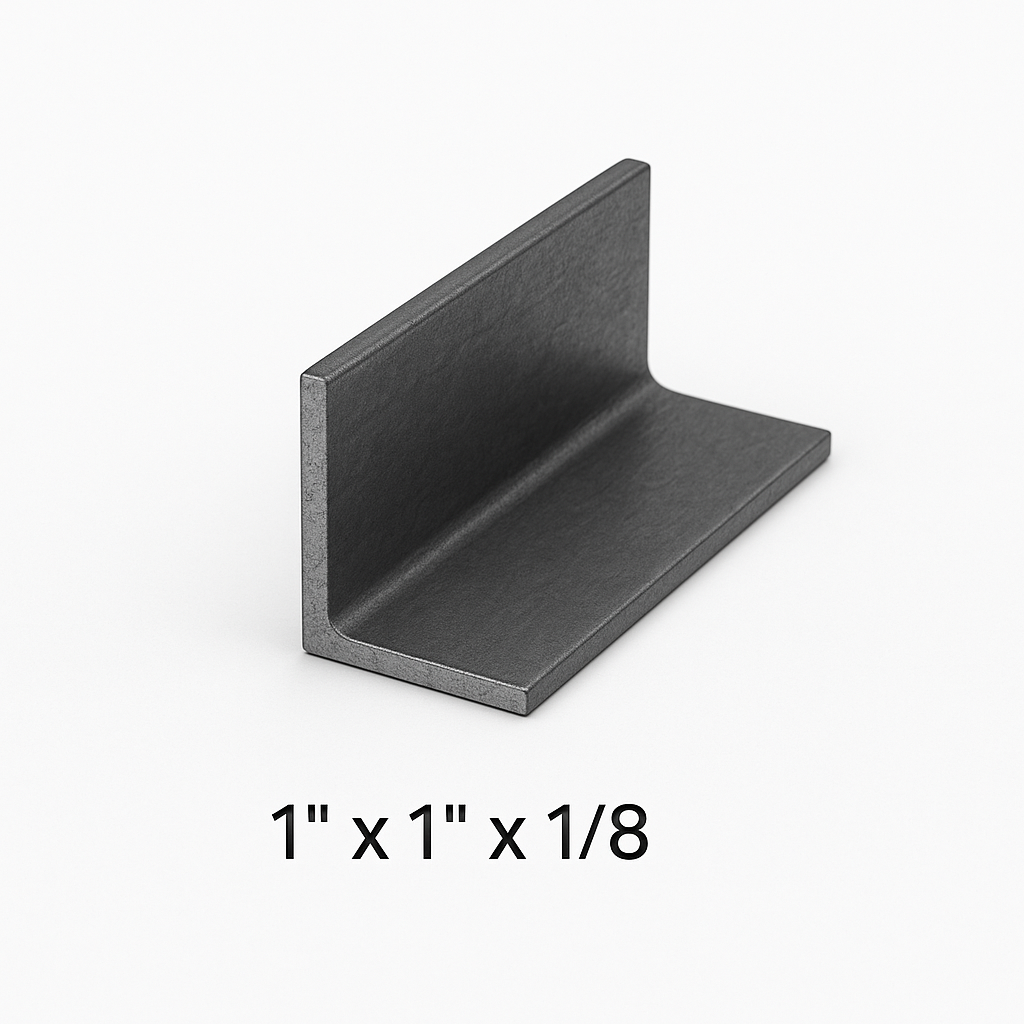 1" x 1" x 1/8" Steel Angle Iron - A36 Hot Rolled Carbon Steel - 0.125” Angle Brackets 11ga - Metal L-Channel - 1” x 1” x 0.125” Steel Brace