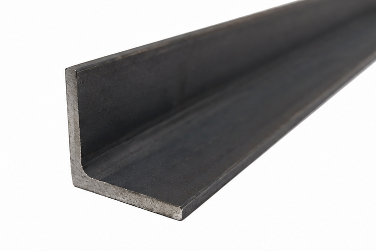 metal L-shaped profile on a white background