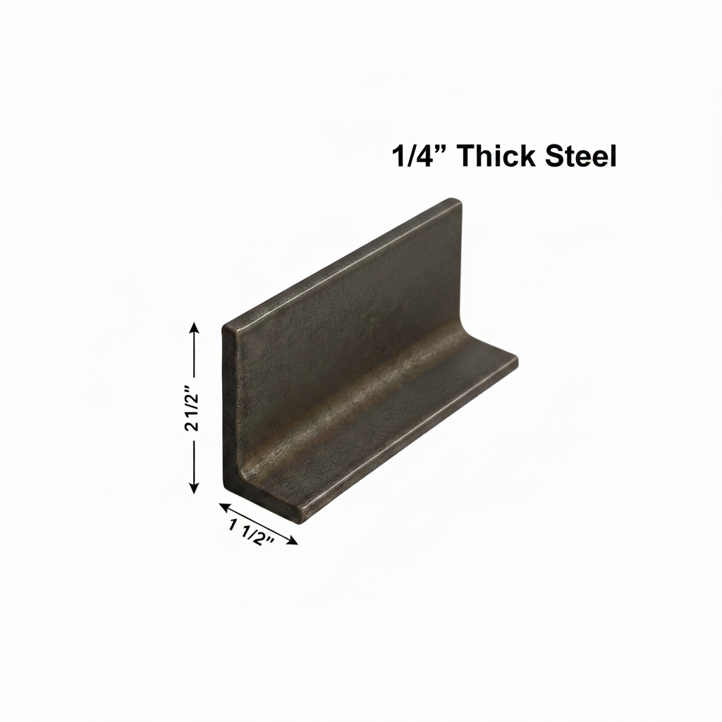Metal bracket on a white background 1/4” thick