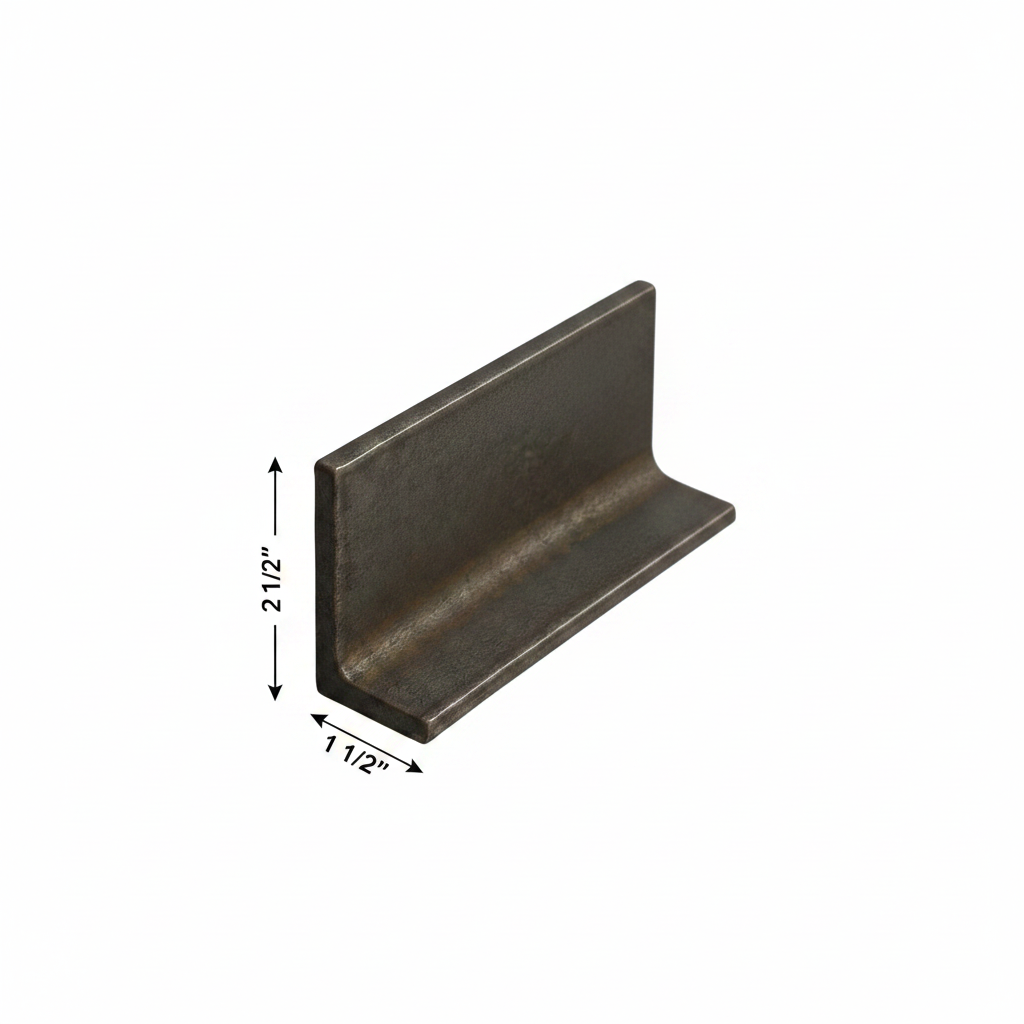 Metal bracket on a white background zoomed out