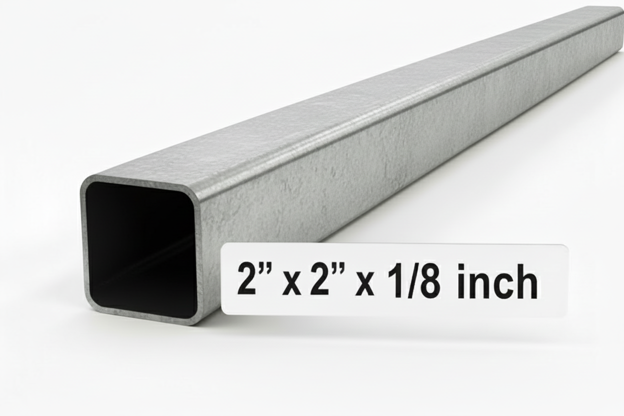 2” x 2” x 11ga Galvanized Tube Steel 1/8” Square Pipe 0.125” HSS Galvanized Structural Steel Tube