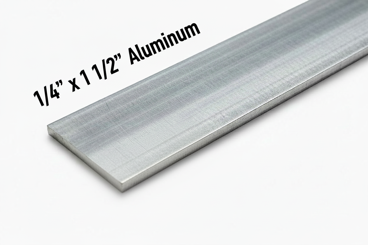 1/4” x 1 1/2” Aluminum Rectangle Flat Bar - 6061 Strip Plate - 0.25” x 1.5” Aluminum Metal Strip Plate - Welding Test Practice Coupons