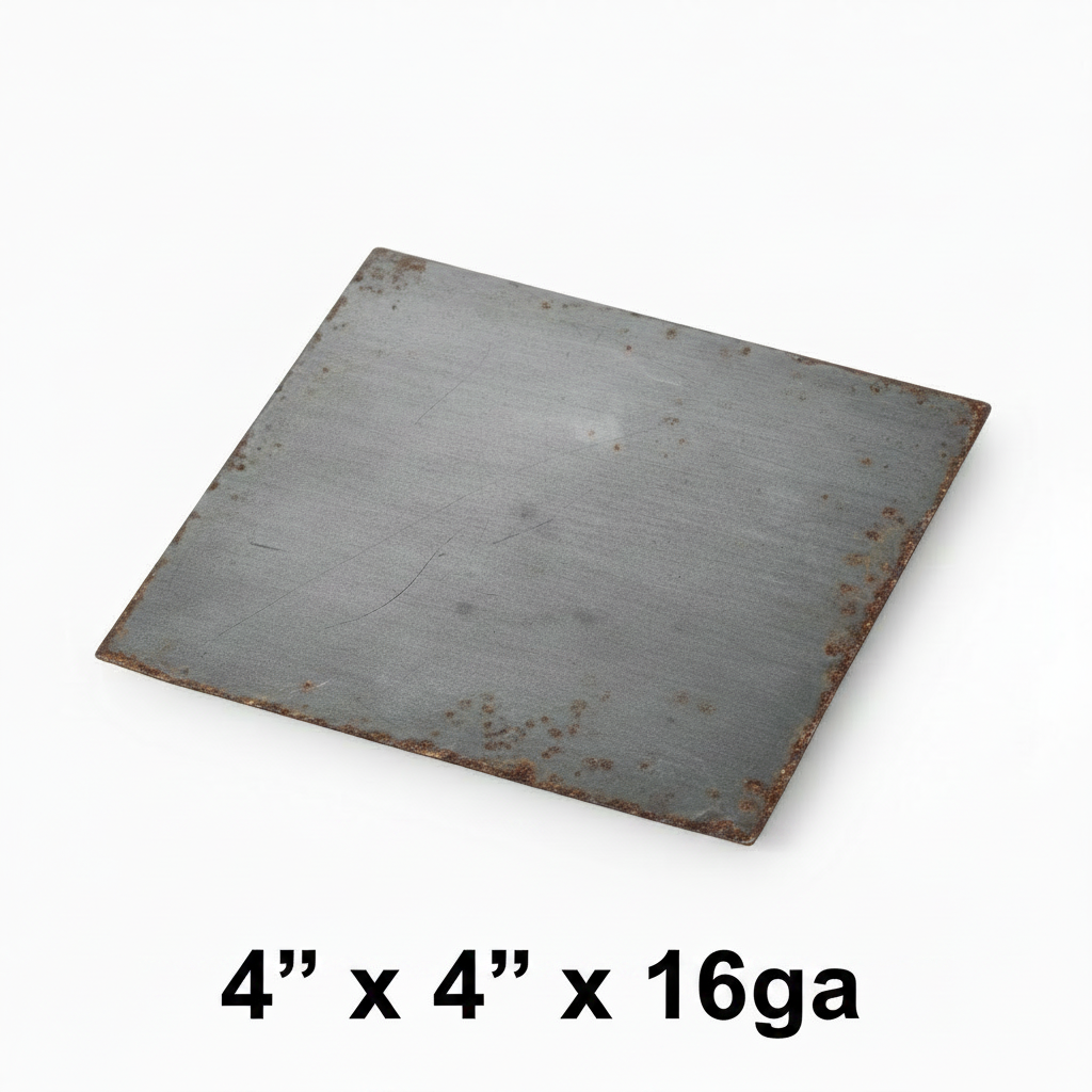 Older Square steel shim plate A36 hot rolled carbon steel plate thin 4x4x16ga