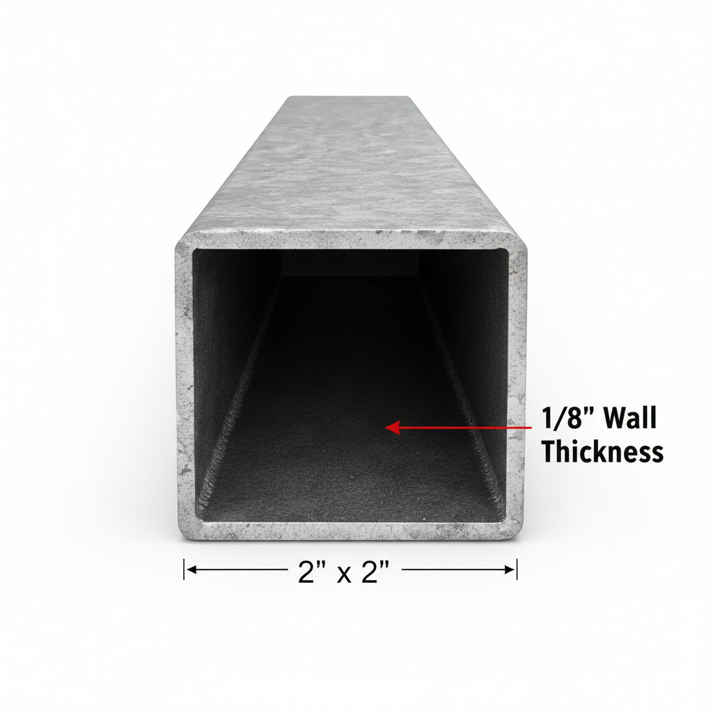 2” x 2” x 11ga Galvanized Tube Steel 1/8” Square Pipe 0.125” HSS Galvanized Structural Steel Tube