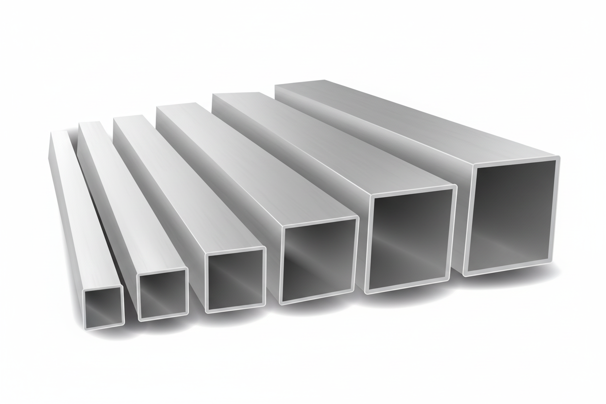 1.25” x 1.25” x 1/8” Aluminum Square Tube 6063 Hollow 1 1/4” x 1 1/4” x 0.125” Pipe 11ga Aluminum Structural Metal Pipe for Fabrication & Construction