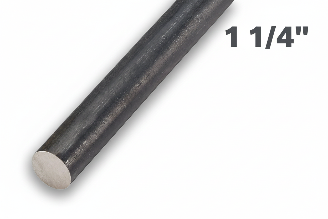 Solid round metal bar. Solid round rod 1 1/4”